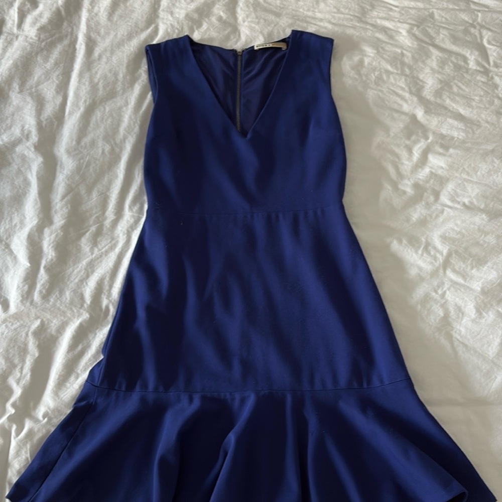 Alice + Olivia Royal Blue Ruffle Hem Dress – Size 2